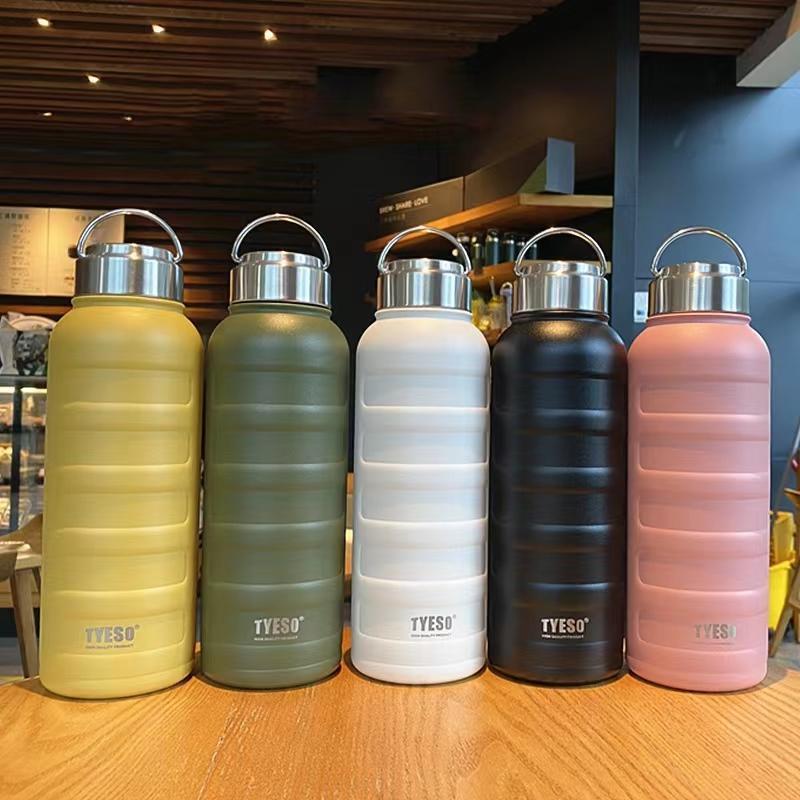 水筒 1リットル ステンレスボトル 保冷 保温 真空 広口 キャンプ スポーツボトル ドリンクボトル 1L 360ml/7