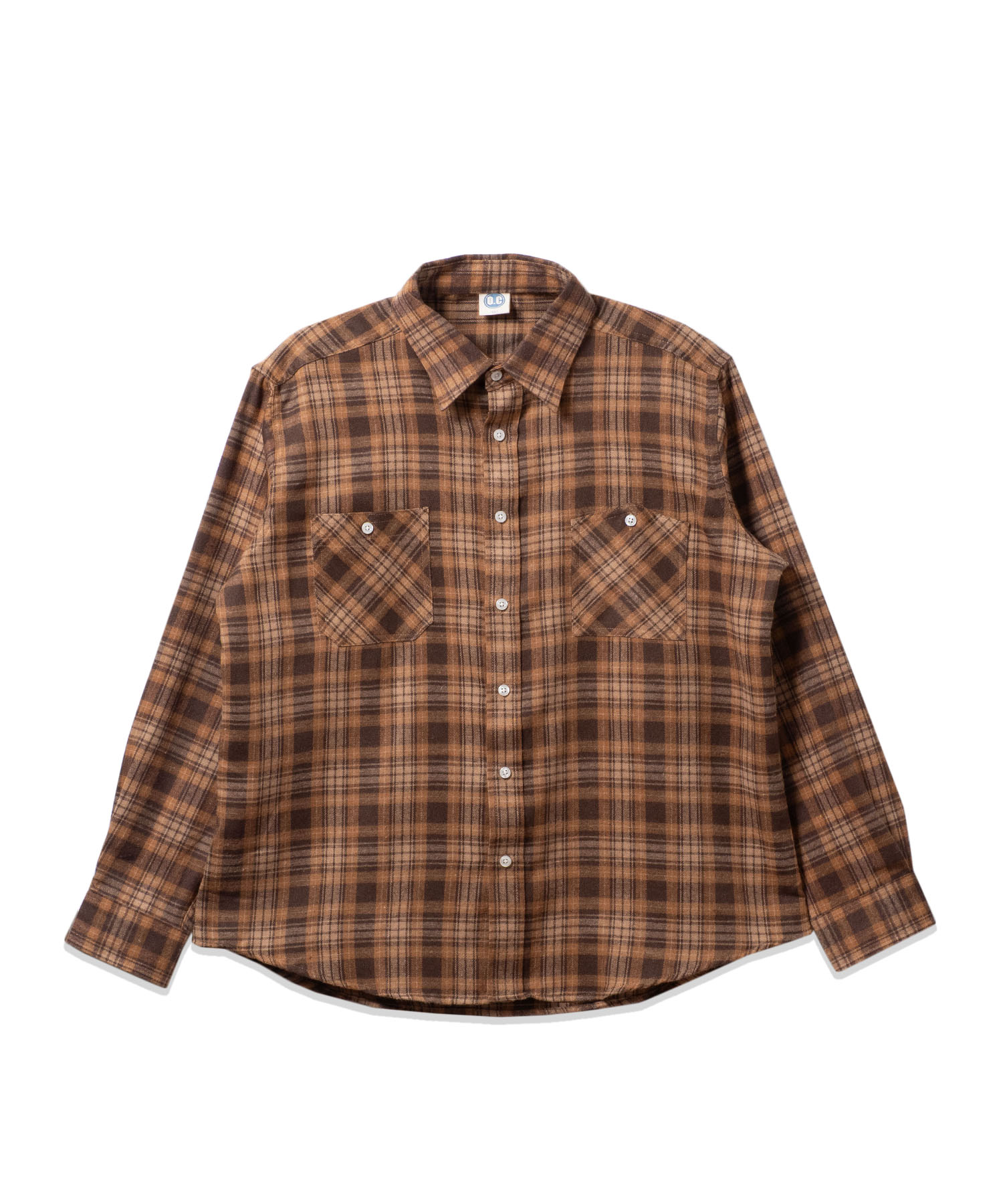 楽天市場】チェックシャツ オンブレ（カラーブラウン）（メンズ