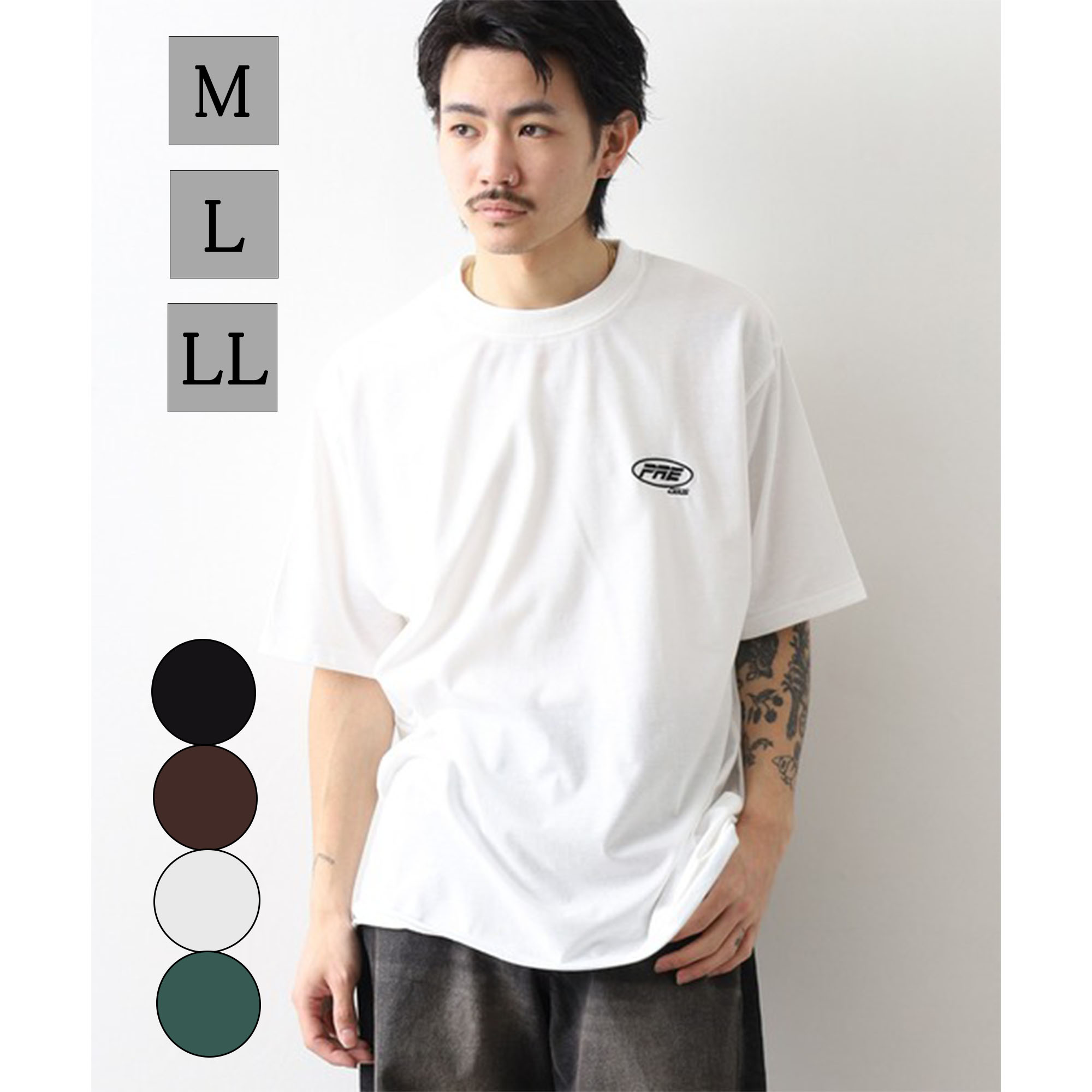 Rakuten - メンズ 半袖 半袖Tシャツ Tシャツ プルオーバー スピンドル 裾絞り 綿混 カットソー レディース ワイドシルエット レイヤード 重ね着 春 夏 おしゃれ ロゴ ワンポイント シンプル 天竺 コットン 素材 スポーツウェア おしゃれ きれいめ 無地 ホワイト 黒 お揃い ペアルック