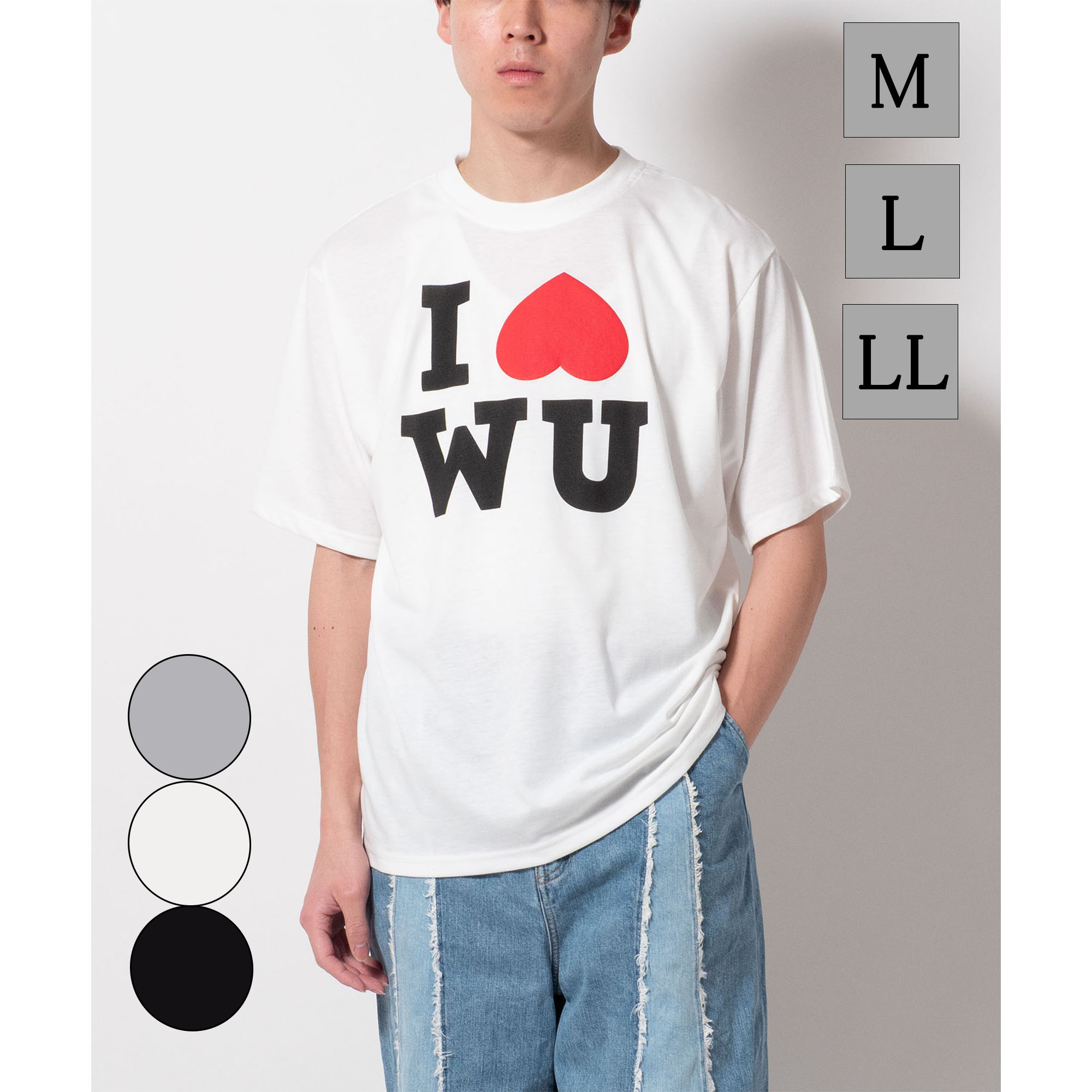 U-Neck - Tシャツ メンズ プリントTシャツ 韓国ファッション 発泡プリント 半袖Tシャツ 立体プリント ぷっくりプリント レディース 半袖 Tシャツ 夏 おしゃれ 夏服 ワイドシルエット ゆったり オーバーサイズ ユニセックス かわいい カジュアル ペアルック シンプル 黒 白 グレー