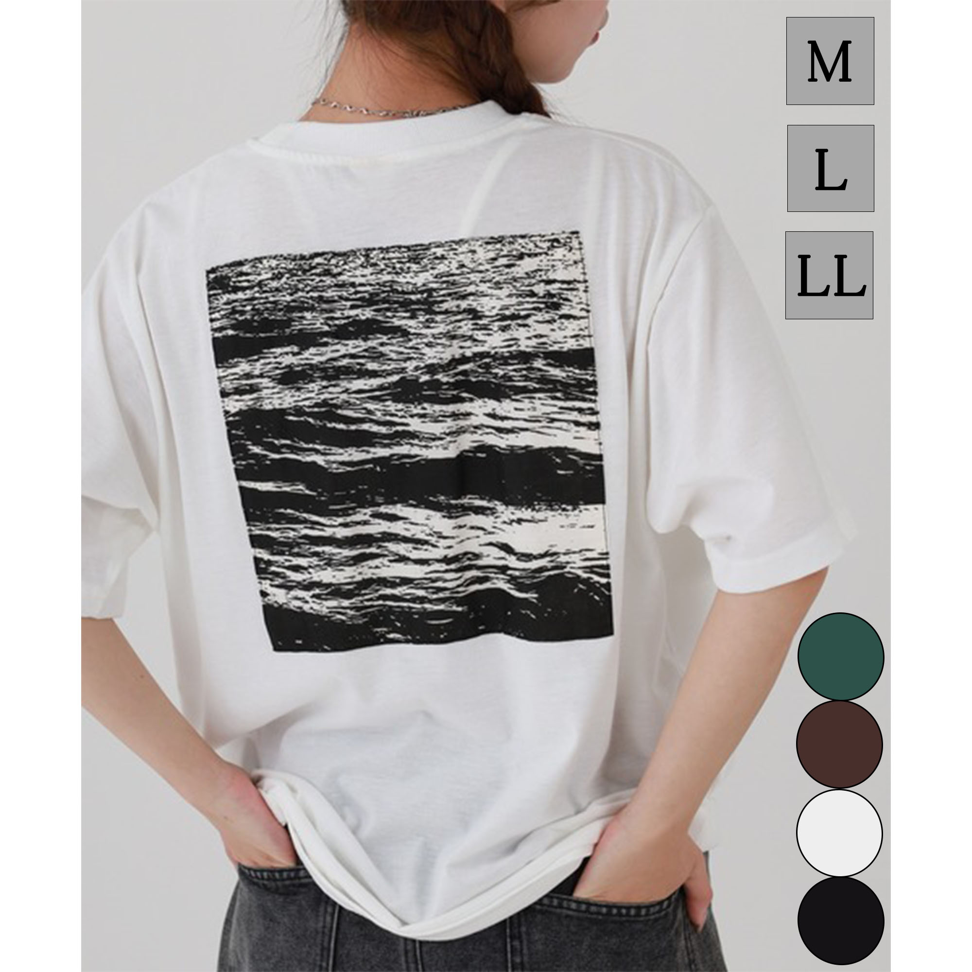 U-Neck - Tシャツ メンズ 半袖tシャツ tシャツ レディース プリントTシャツ 夏 カジュアル シンプル ユニセックス トップス カットソー 半袖 春夏 おしゃれ クルーネック バックプリント 無地 韓国ファッション 韓国ストリート ストリート ビッグシルエット 韓国 韓国服 オリジナル