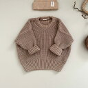 【GUAPOO】CHUNKY SWEATER(ラテ色)セーター ベビー ベビー服 ニット 厚手 海外子供服 子供服 ユニセックス 男の子 女の子 9か月 10か...
