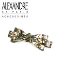 【店内ポイント5倍】アレクサンドルドゥパリ バレッタ ループリボン(L)オニキス ALEXANDRE DE PARIS ブランド 髪飾り 通販 でお得 ギフト可