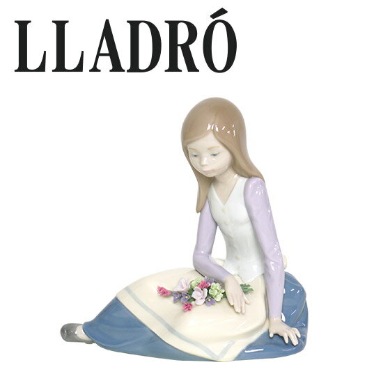 【店内ポイント5倍】■リヤドロ 人形 女の子 少女置物 陶器 LLADRO あなたを待ちながら 9221 手作業の磁器人形