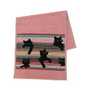 お一人様1点限り!フェイラー FEILER ハンドタオル 37×80cm BLACK KITTY・ローズ レディース ブランド Chenille Guest T...