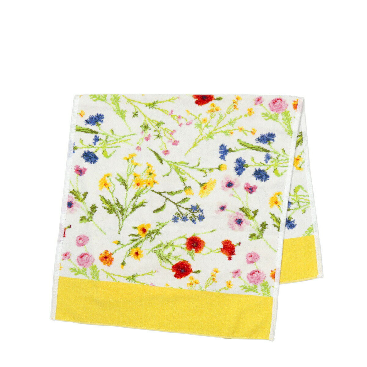 【ポイント5倍 5/23 20時-】フェイラー スポーツタオル 50x100cm Flower Meadow ・イエロー FEILER かわいいバスタオル小さめ ブランドタオル　大判フェイスタオル ハンドタオル シュニール織 シェニール織 ギフト・のし可