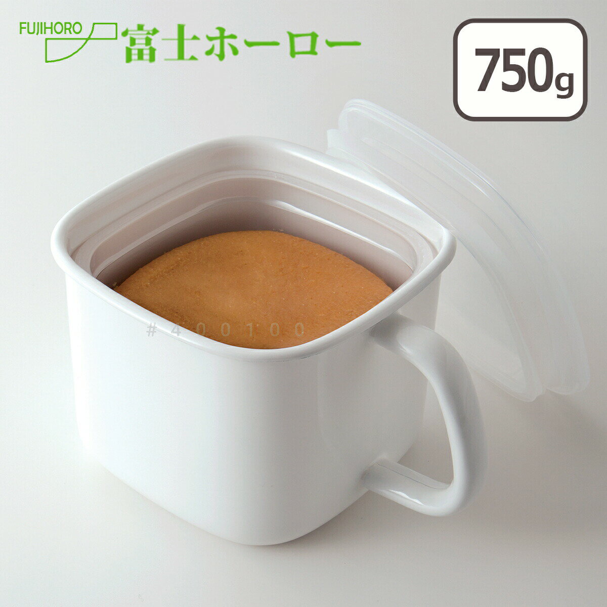 【店内ポイント5倍】富士ホーロー 保存容器 NEIGE 角型 みそポット 密閉フタ N-KP 市販の味噌パックがピッタリ入る ほうろう ギフト・のし可 北海道・沖縄は別途990円加算