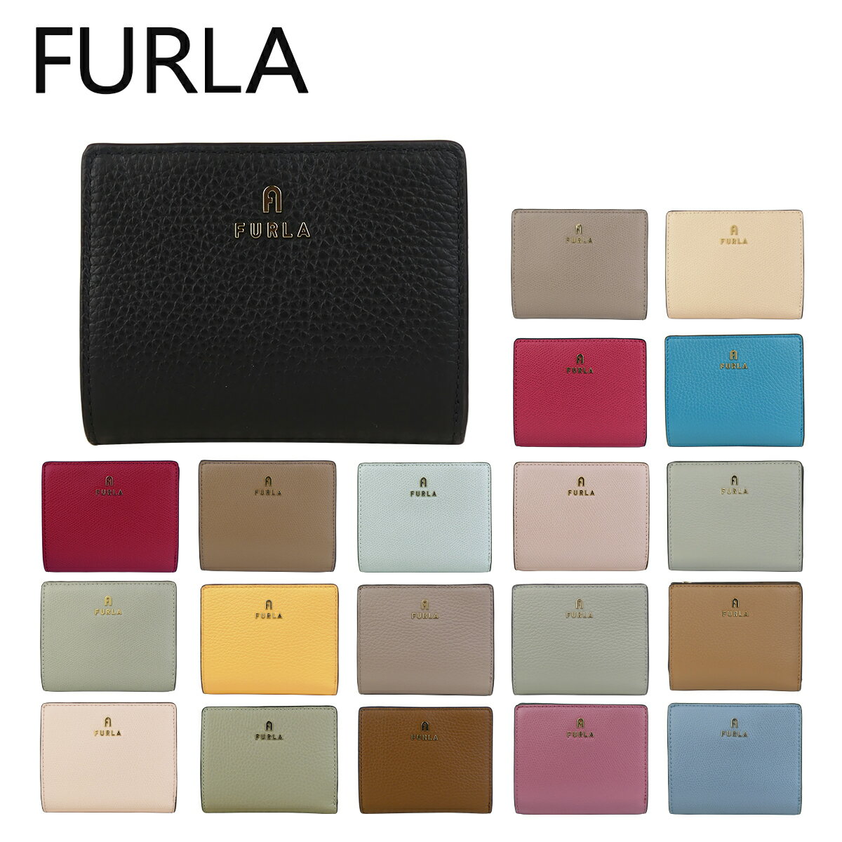 Rakuten - 【ポイント5倍 6/4 20時-】フルラ Furla 二つ折り財布 小銭入れ付 カメリア S コンパクトウォレット WP00307 CAMELIA S COMPACT WALLET L ZIP ギフト・のし可