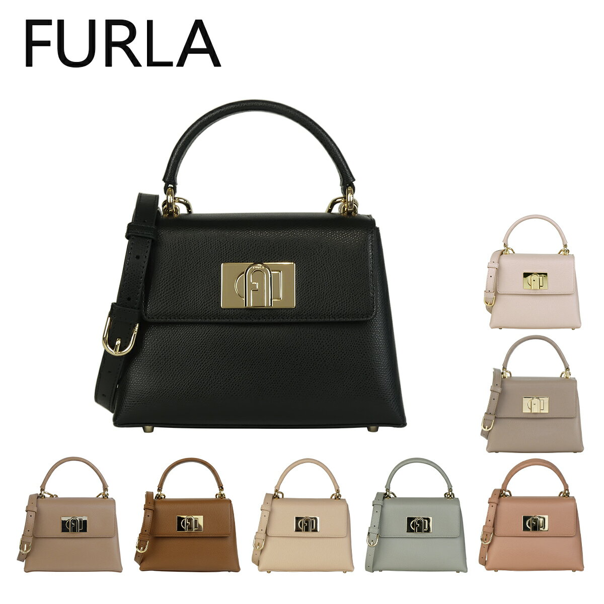 乐天商城 - フルラ FURLA ミニハンドバッグ WB00109 1927 MINI TOP HANDLE ショルダーバッグ レザー 2way レディース