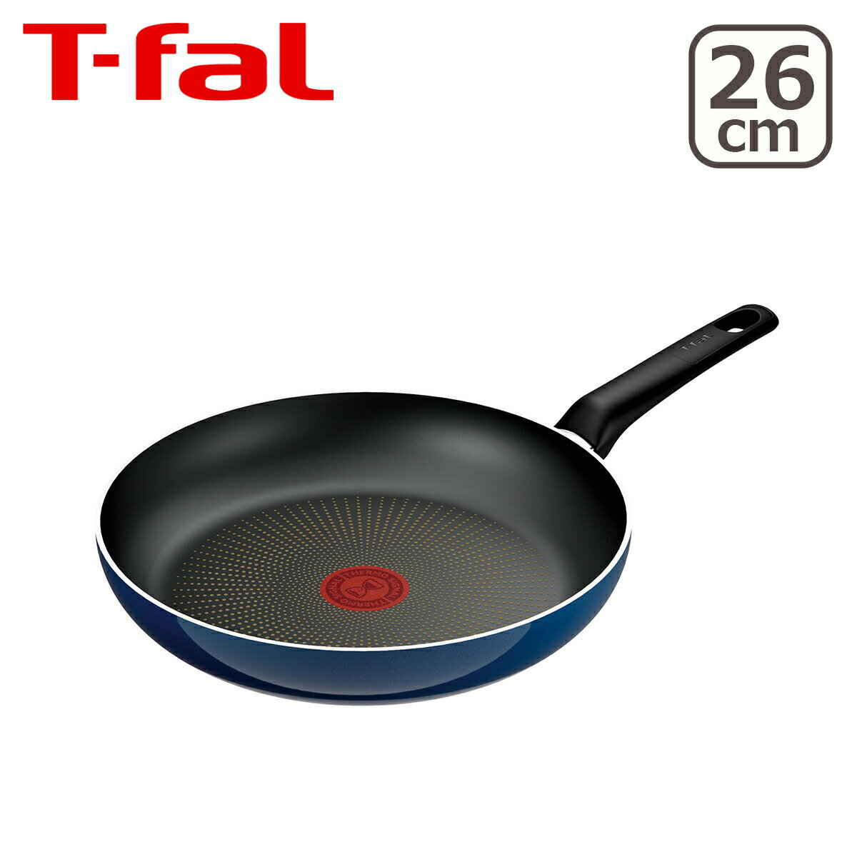 Rakuten - 【クーポン4種あり】ティファール ロイヤルブルー・インテンス フライパン 26cm D53305 ガス ガス火専用 直火 T-fal 取っ手付き