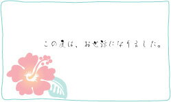 【即納】 メッセージカード 9-b7 ハイビスカス・この度は、お世話になりました。 クリスマス リース ツリー 材料 飾り ハロウィン