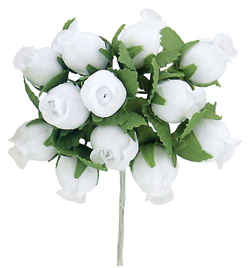 【メール便 対応】 エルアーツ プチローズ(12本束) ホワイト WHITE E1026-01 4534142102613 造花 アーティフィシャルフラワー 花材