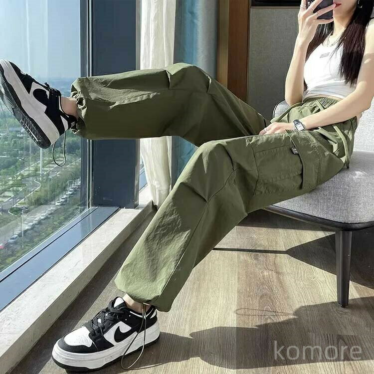 Rakuten - レディース ズンバウェア カジュアル KPOP 韓国 練習着 無地 大人 衣装 hiphop ヒップホップ 秋 カーゴパンツ 春 夏 ダンス 速乾