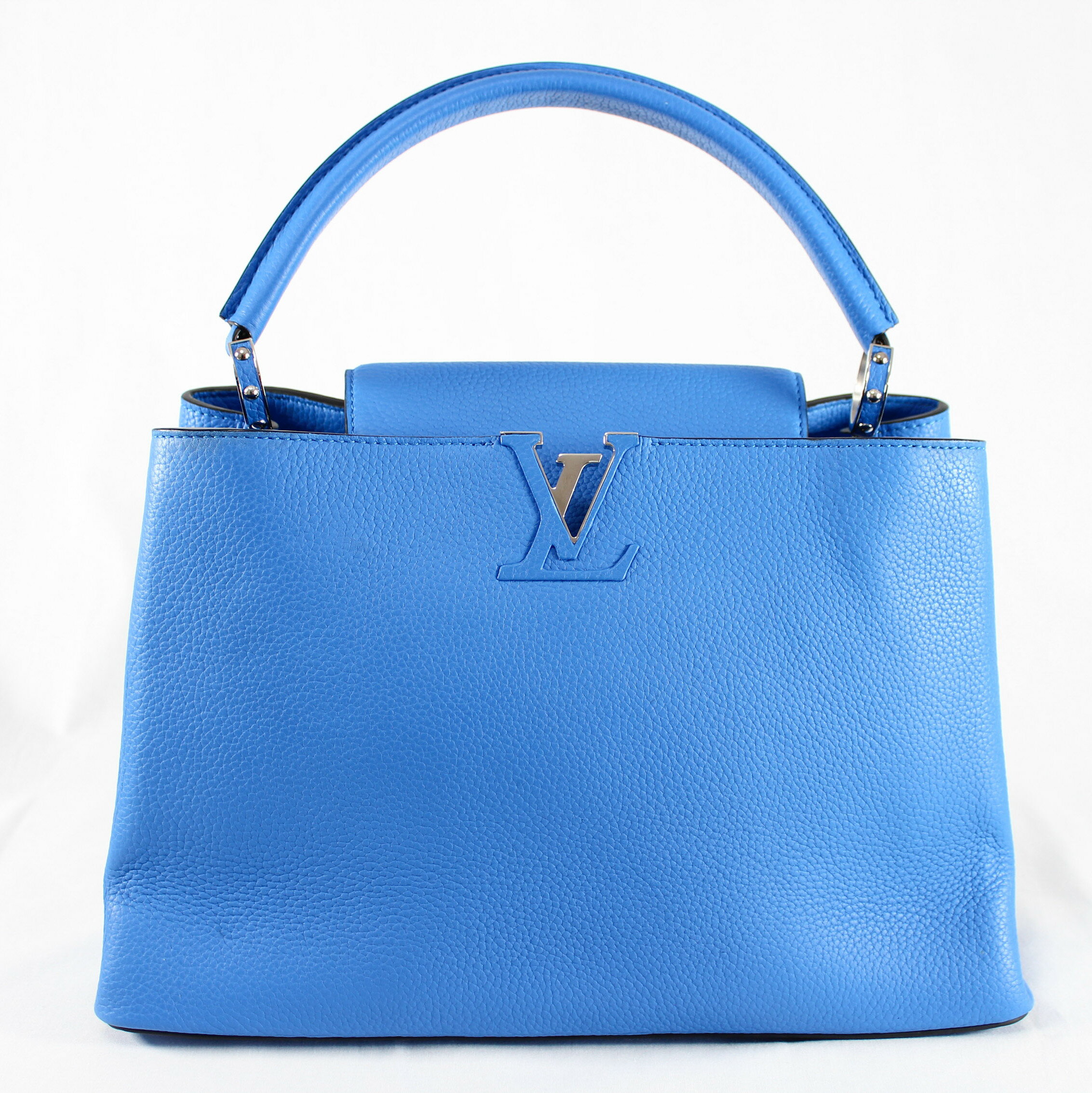 Rakuten - 【中古】Louis Vuitton ルイヴィトン カプシーヌMM ハンドバッグ ブルー レディース バッグ 美品