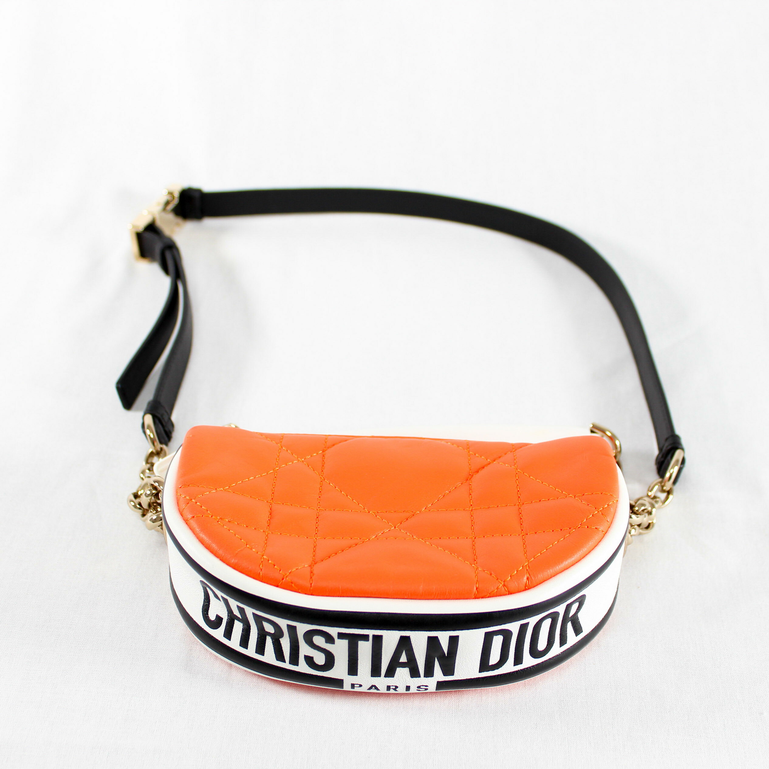 Rakuten - 【中古】ディオール Dior VIBE スモール ホーボー ショルダーバッグ 2WAY オレンジ ラムスキン レディース バッグ 美品