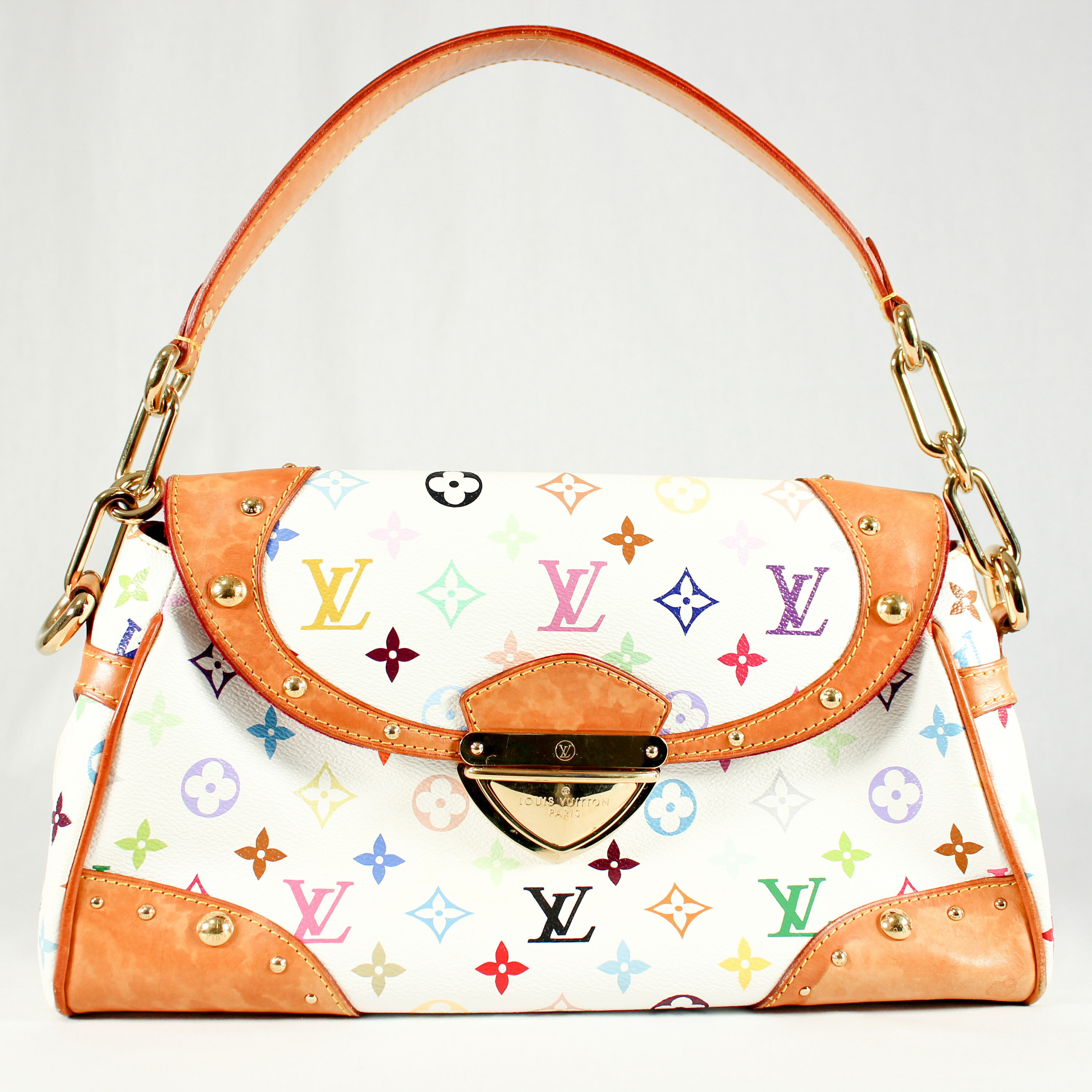 Rakuten - 【中古】 ルイヴィトン Louis Vuitton ビバリーMM モノグラムマルチカラー ブロン ハンドバッグ レディース M40203 良品