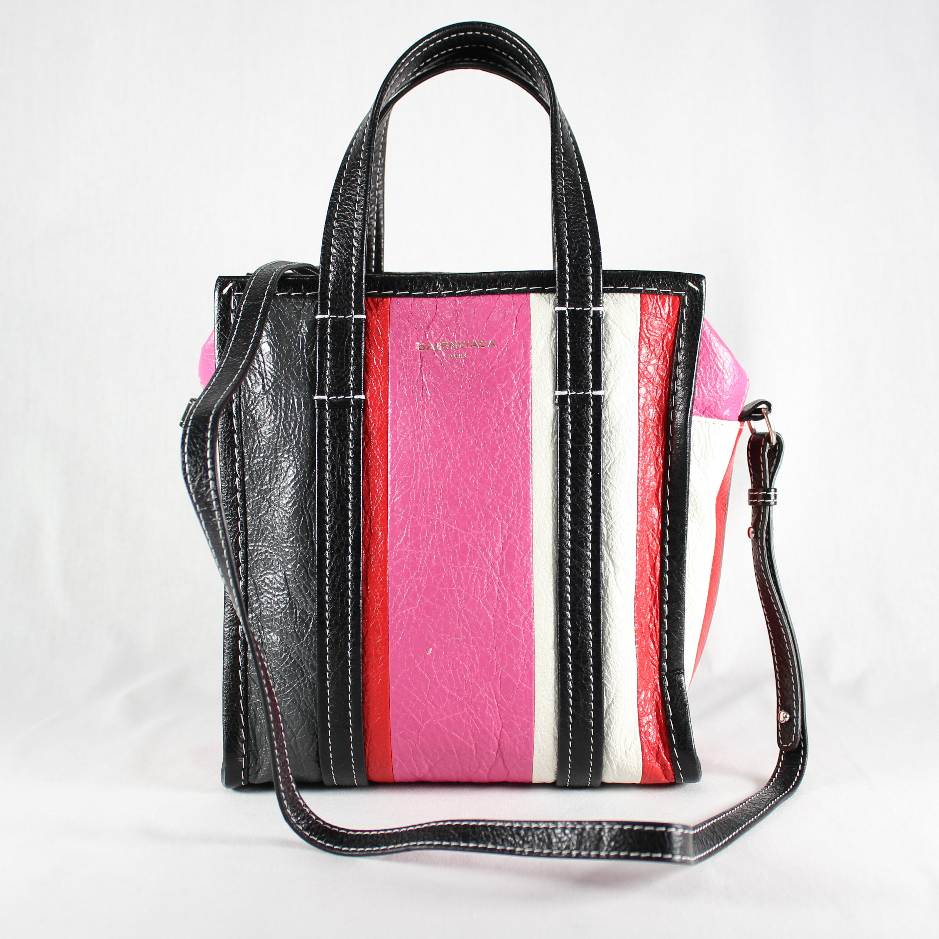 Rakuten - 【中古】 BALENCIAGA バレンシアガ バザール ショッパー XS ショルダーバッグ ピンク レディース 452458 良品
