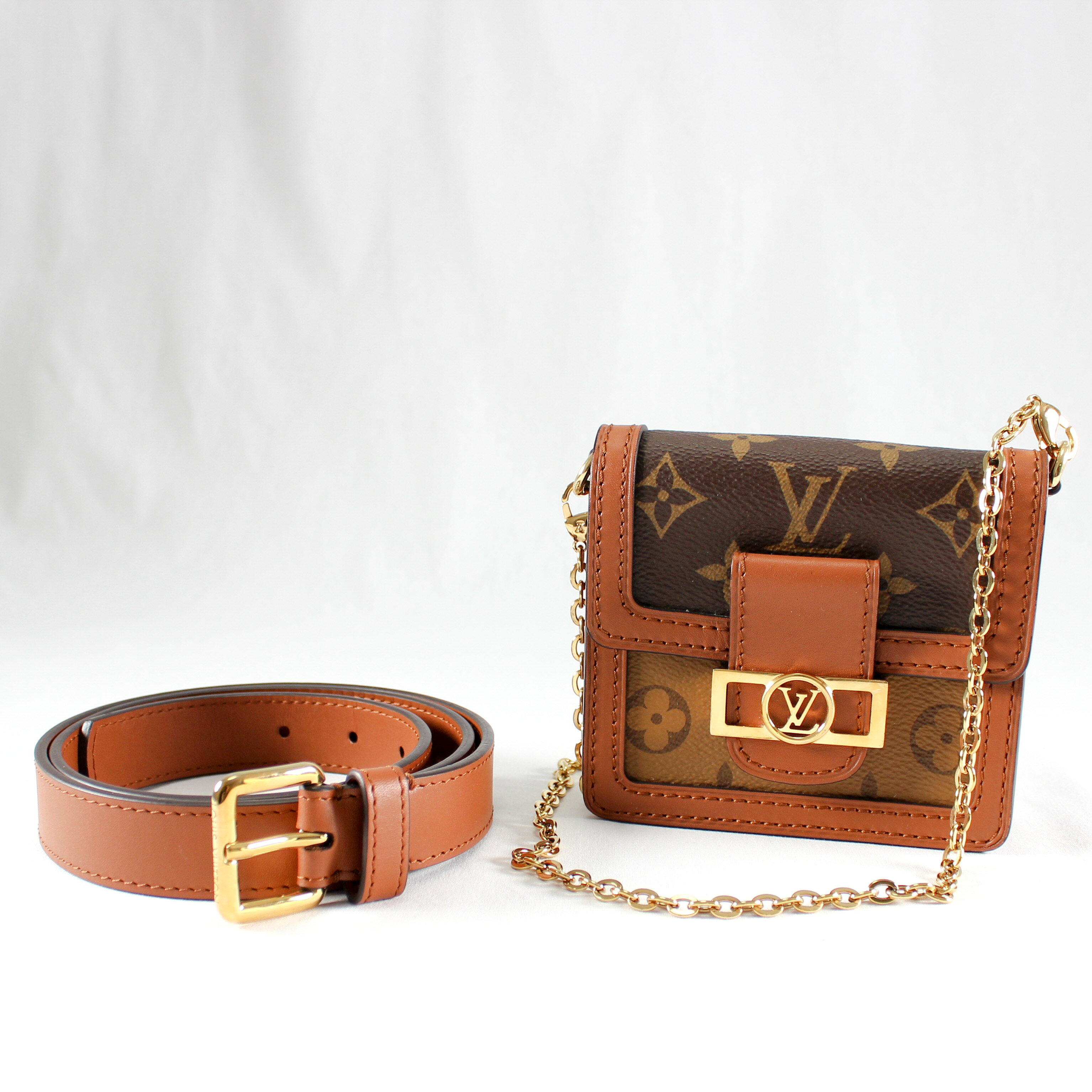 Rakuten - 【中古】 Louis Vuitton ルイヴィトン バムバック ドーフィーヌ BB モノグラム リバース レディース ショルダーバッグ ウエストバッグ M68621 極美品
