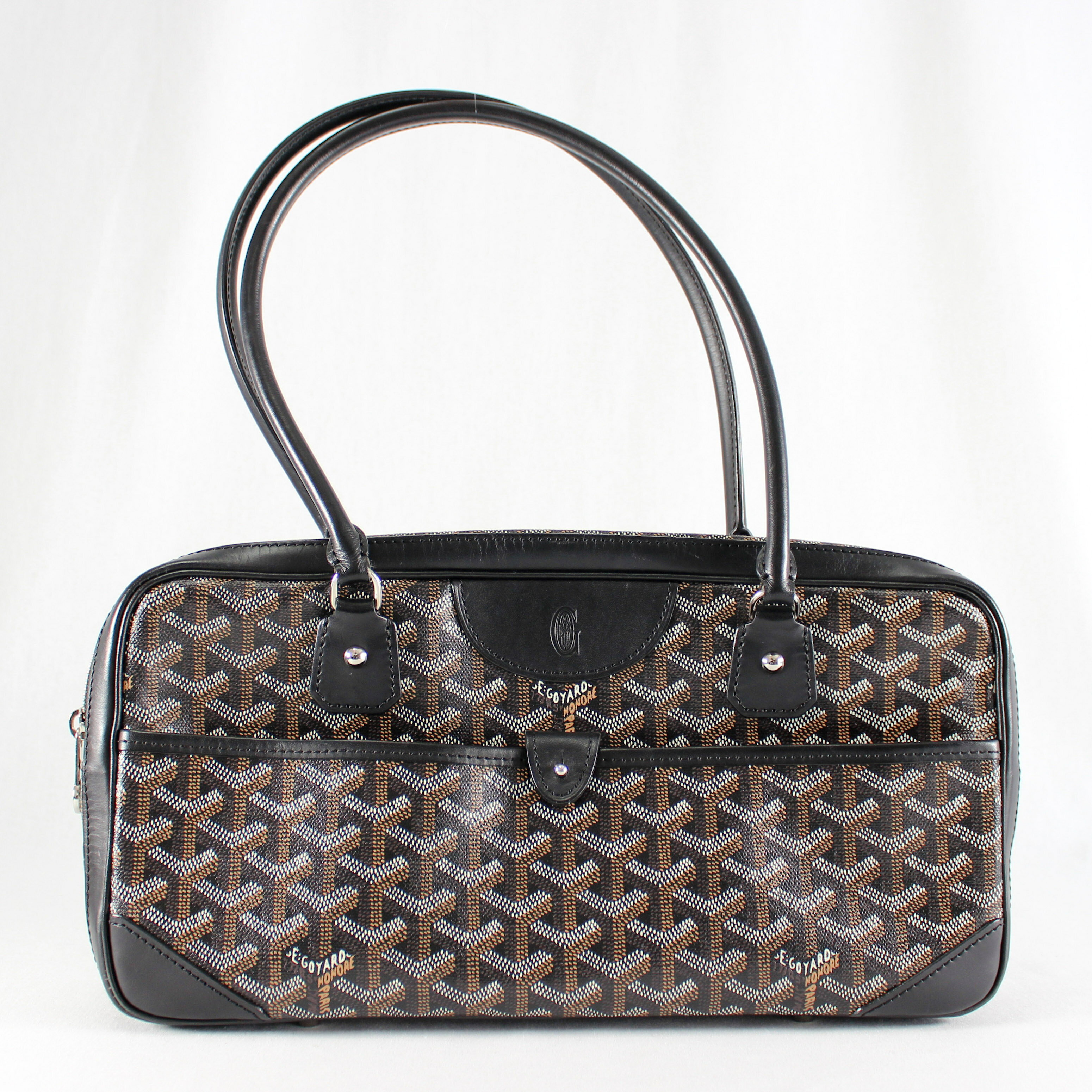 【中古】 GOYARD ゴヤール サンマルタン ショルダーバッグ ブラック レディース 美品