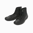 コンバース レザースニーカー メンズ 【数量限定】【CONVERSE】LEA ALL STAR HI 1C075 BLACK MONOCHROME ブラックモノクローム コンバース レザーオールスター ハイカット 定番モデル コアカラー (JPN)日本正規品 メンズ レディース スニーカー 大人靴