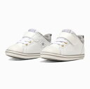 【CONVERSE】MINI ALL STAR N V-1 WHITE/GOLD 7SD653 ミニ オールスター N V－1 ホワイト/ゴールド シューズ子供靴 スニーカー 白金 ファーストシューズ ベビー 入園 出産祝い ギフト プレゼント マジックテープ シンプル 女の子 男の子 赤ちゃん