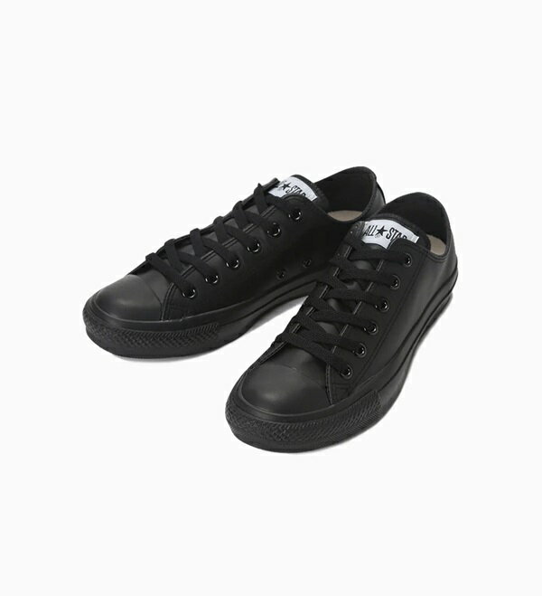 【数量限定】【CONVERSE】LEA ALL STAR OX 1C049 BLACK MONOCHROME LEA オールスター OX ブラックモノクローム コンバース レザー オールスター ローカット 定番モデル コアカラー メンズ レディース スニーカー (JPN) 日本正規品