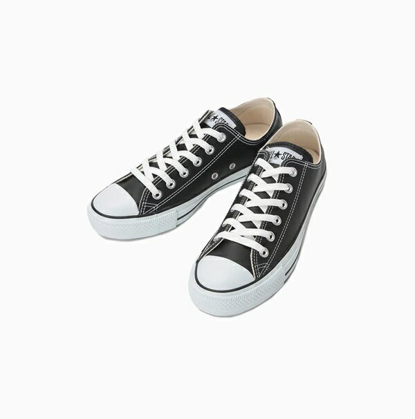 コンバース レザースニーカー メンズ 【数量限定】【CONVERSE】LEA ALL STAR OX 1B906 BLACK LEA オールスター OX ブラック コンバース レザー オールスター ローカット 定番モデル コアカラー メンズ レディース スニーカー (JPN) 日本正規品