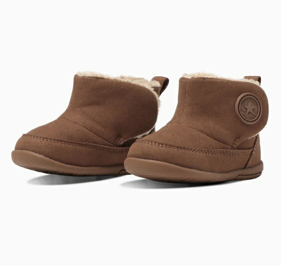 【CONVERSE】MINI BOOTS CAMEL コンバース ミニブーツ キャメル キッズ ベビー ファー 子供靴 裏起毛 履きやすい 暖かい ボア 出産祝い プレゼント 面ファスナーのサムネイル