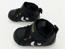 【SALE】【CONVERSE】MINI INCHSTAR BLACK/GOLD コンバース ミニ インチスター ブラック/ゴールド 軽量ベビーシューズ・インファント向けミッドカットモデル 脱ぎ履きしやすい設計 2