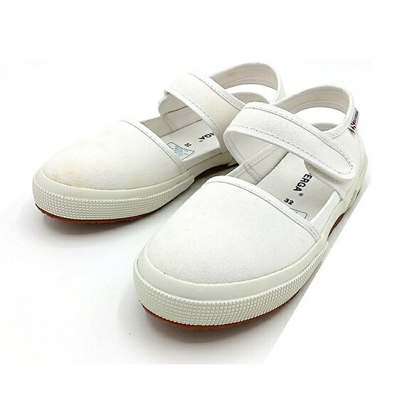 訳あり大特価【返品交換不可】SUPERGA 2558-COTSTRAP J▼WHITE(901)▼S00FP80 スペルガ キッズ ストラップ スニーカー サン...