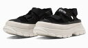 【SALE】【CONVERSE】ALL STAR (R) TREKWAVE SANDAL OX 1SD841 BLACK コンバース オールスター (R) トレックウエーブ サンダル OX ブラック オールスター メンズ レディース スニーカーサンダル 厚底 黒色(4)