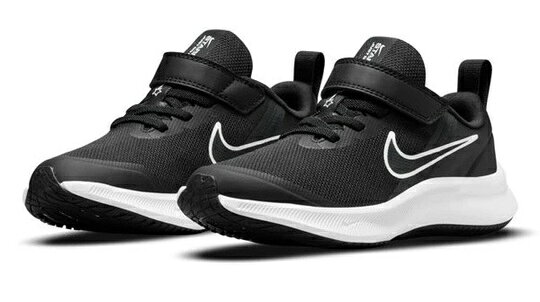 Rakuten - 【NIKE】DA2777-003 STAR RUNNER 3 PSV BLACK ナイキ スター ランナー ブラック 子供靴 スニーカー