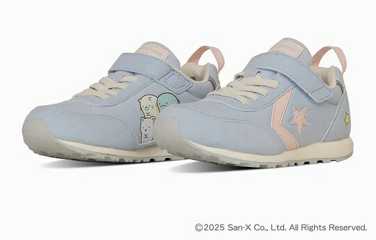 Rakuten - 【SALE】【CONVERSE】3KD483 KID'S RS SUMIKKOGURASHI SAX/PINK コンバース キッズ すみっコぐらし サックス/ピンク カジュアル 子供靴 ランニングシューズ スニーカー コラボ 運動靴 通園 通学