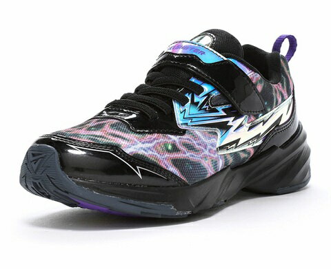 【moonstar】SKLSHOTER SK 0058 BLACK ムーンスター スキルシューター ブラック 子供靴 キッズ ジュニア スニーカー ジンライ 雷スキル 抗菌防臭 運動会 男の子