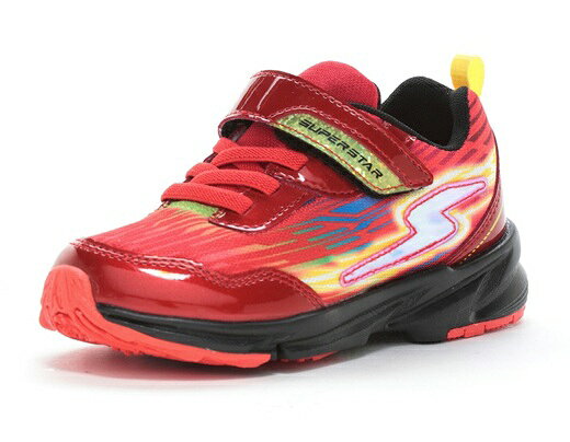 Rakuten - 【moonstar】SUPERSTAR SS K1223 RED ムーンスター スーパースター レッド 子供靴 キッズ ジュニア シューズ 抗菌防臭 軽量 幅広 ワイド スニーカー パワーバネ 運動会 男の子