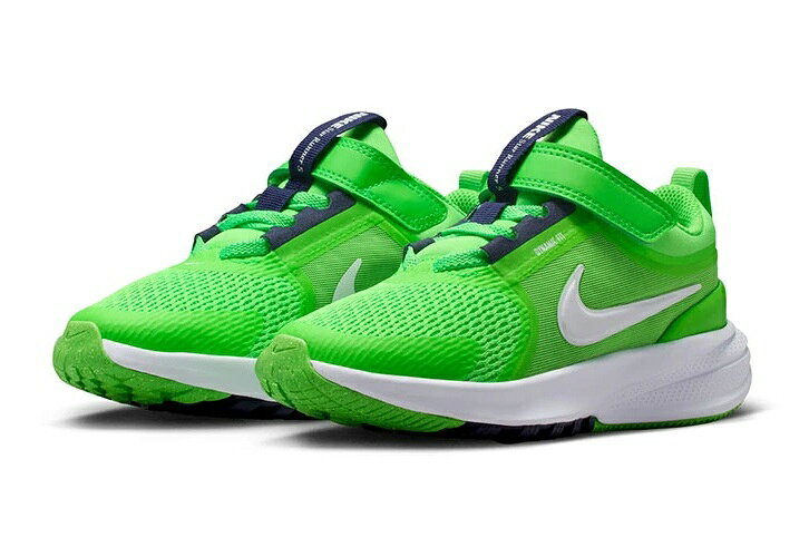Rakuten - 【NIKE】HF7005-300 Star Runner 5 PS GREEN STRIKE/WHITE ナイキ スター ランナー グリーンストライク/ホワイト ランニングシューズ 運動靴 キッズ　ジュニア　スニーカー