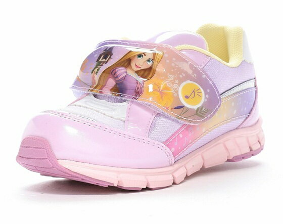 Rakuten - 【moonstar】DN C1346 PURPLE 音が鳴る靴 ムーンスター パープル ディズニープリンセス ラプンツェル Disney 抗菌防臭 女の子 子供靴 スニーカー ベルクロ キッズシューズ
