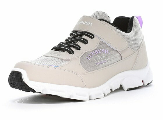 Rakuten - 【moonstar】LUVRUSH LV 1221 BEIGE ムーンスター ラブラッシュ ベージュ 子供靴 キッズ スニーカー スーパースター 防水 抗菌防臭 軽量 ワイド 幅広 運動会 女の子 ジュニア シューズ