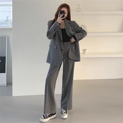 ジャケット パンツ スーツ セットアップ レディース ロング 長袖 Vネック 襟付き ストレート かわいい 大人可愛い きれいめ シンプル 上品 おしゃれ こなれ感 メンズライク マニッシュ フォーマル 抜け感 無地 春 秋 授業参観 会議 ミーティング プレゼン オフィス ビジネス