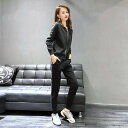 2点セット セットアップ 上下セット ジャージ トップス 長袖 ファスナー パンツ ロングパンツ ポケット かわいい 大人可愛い きれいめ シンプル 上品 おし...