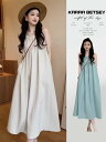 ワンピース レディース 膝下 ノースリーブ Aライン 背中開き ハイウエスト かわいい 大人可愛い おしゃれ プリンセス 夏 リゾート(4)