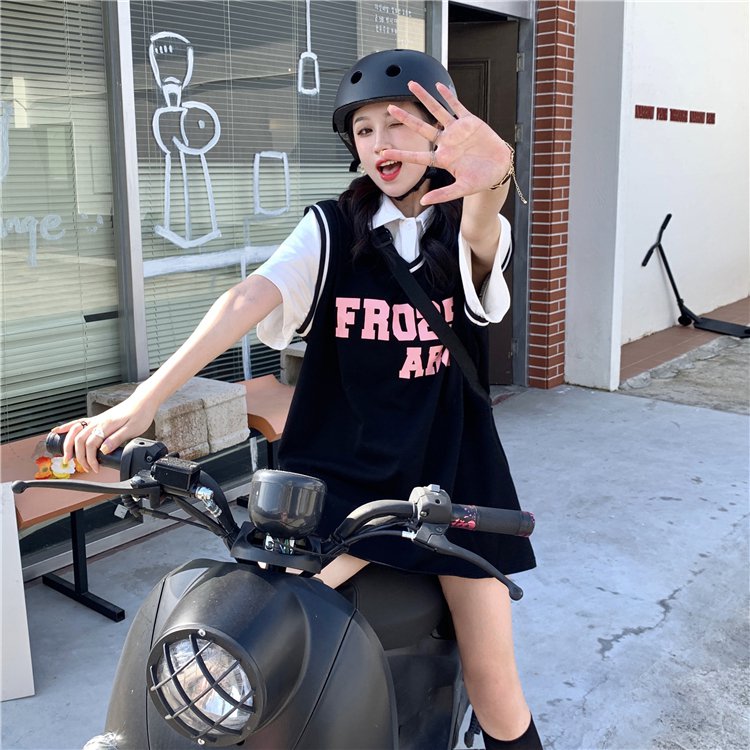 レディース トップス ベスト チュニック 袖なし ノースリーブ Vネック ワイド かわいい カジュアル おしゃれ かっこいい こなれ感 ラフ 夏 楽ちん S M L XL 2XL ブラック