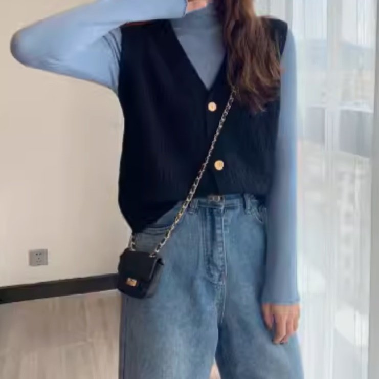V-Neck - トップス ベスト レディース 袖なし ノースリーブ Vネック ニット かわいい 大人可愛い きれいめ シンプル カジュアル おしゃれ こなれ感 ラフ メンズライク 抜け感 ベーシック アメリカン カントリー アクティブ ナチュラル 無地 秋 冬 お出かけ アウトドア イベント