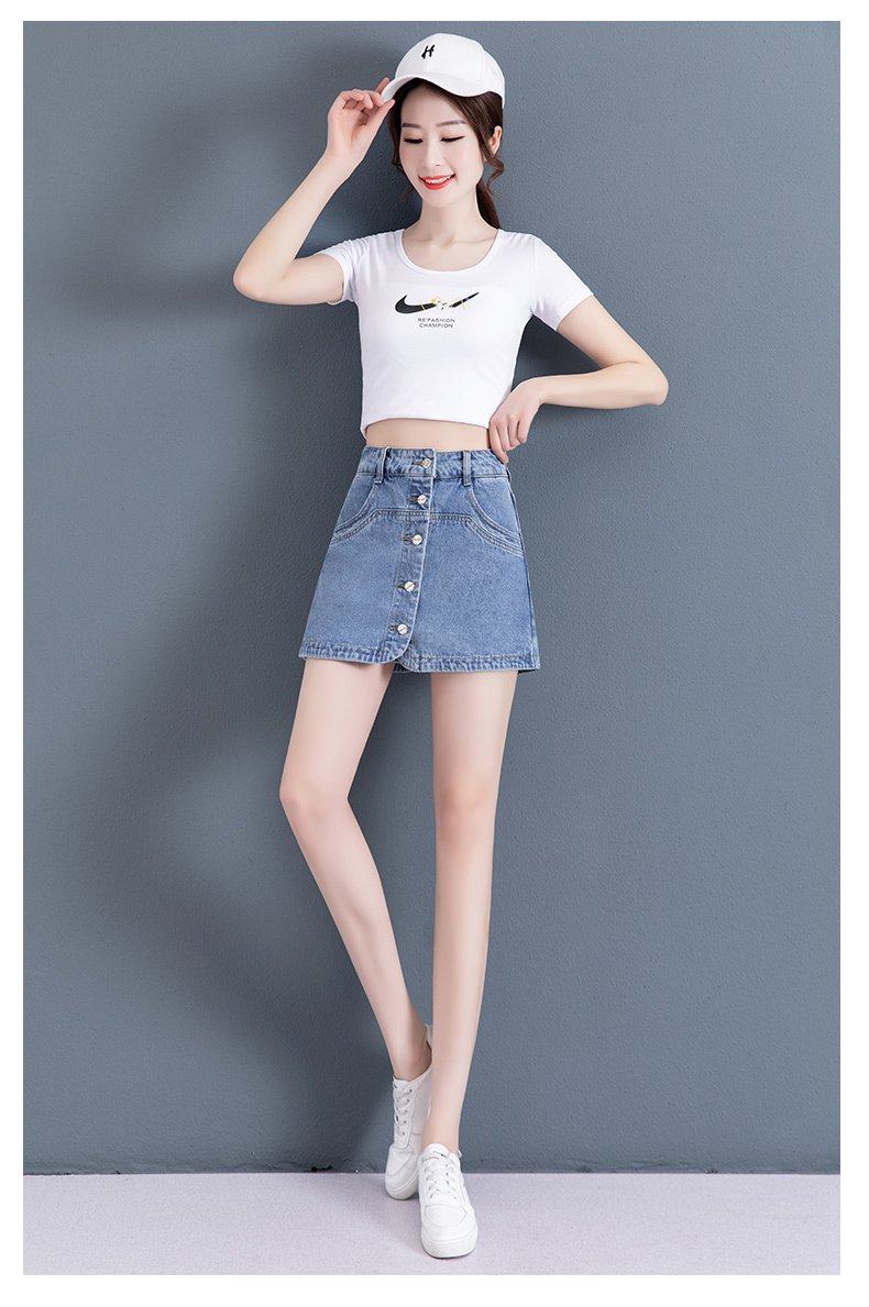 レディース パンツ ボトムス デニムパンツ ショート 膝上 ハイウエスト デニム シンプル カジュアル おしゃれ かっこいい 無地 夏 S M L XL 2XL 3XL ブラック ブルー