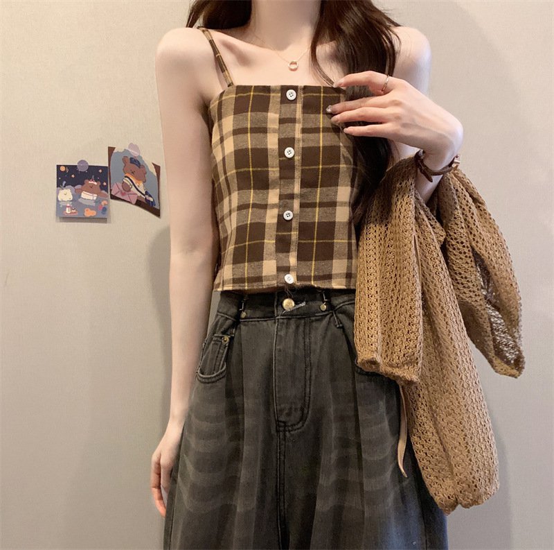 レディース トップス カーディガン キャミソール アンサンブル インナー 前開き ノースリーブ 長袖 萌袖 コクーン フェミニン 透け感 薄手 かわいい おしゃれ ラブリー キュート チェック 夏 秋 OL 学生 デート お出かけ 休日 普段使い 着回し