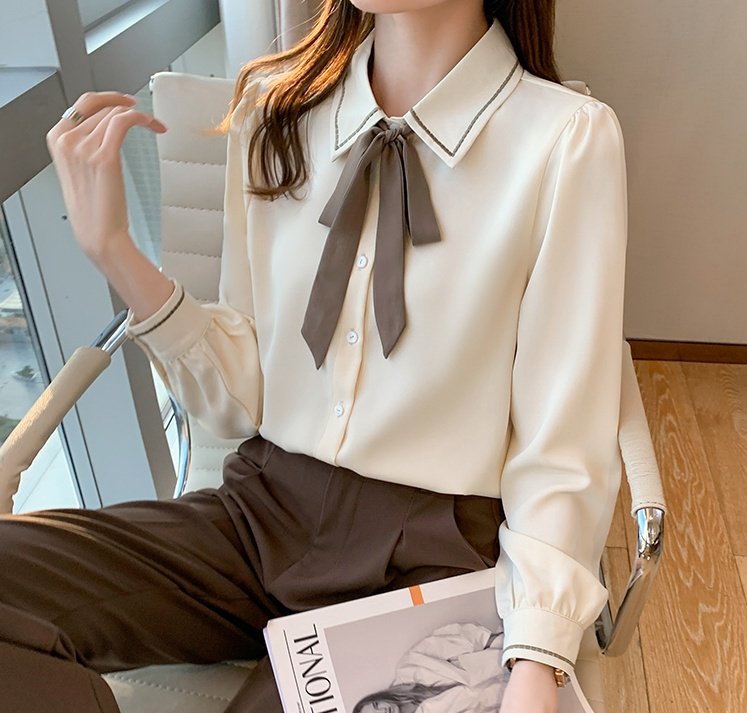 レディーストップスシャツブラウス長...