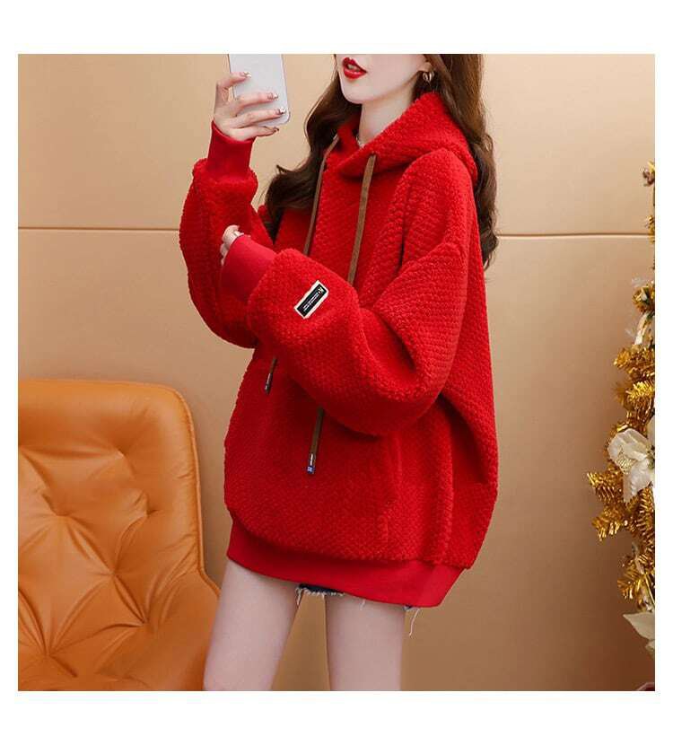 Plain - レディース トップス パーカー トレーナー 長袖 フード フェミニン ストリート かわいい 大人可愛い カジュアル おしゃれ かっこいい こなれ感 抜け感 無地 秋 冬 重ね着 韓国 楽ちん 暖かい 防寒 体型カバー 普段使い 着回し ビッグ