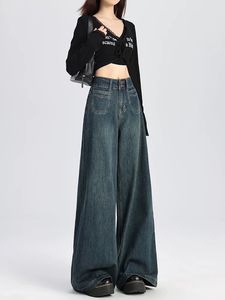 レディース パンツ ボトムス フレア デニム Gパン ロングパンツ ワイド ハイウエスト ローウエスト デニム きれいめ シンプル ラフ ガーリー ルーズ 無地 春 秋 お出かけ アウトドア ホワイト ネイビー