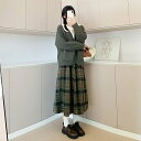 レディース スカート ボトムス フレア 膝下 ロング フェミニン 中厚手 かわいい 大人可愛い きれいめ 上品 ガーリー ラブリー キュート 学生風 ベーシック ナチュラル チェック