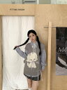 レディース トップス ニット セーター 丈長 袖なし ノースリーブ Vネック ワイド オーバーサイズ 伸縮性 ストレッチ かわいい ガーリー ルーズ 存在感 ラブリー キュート アメリカン プレッピー アニマル柄 キャラクター(4)